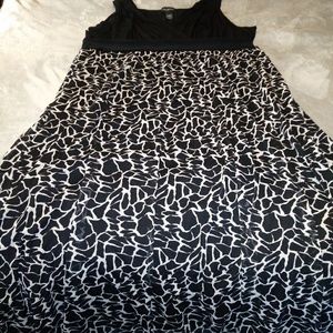 Lane Bryant Plus Size Black and White Dress
